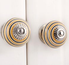 Yellow Black Striped Knobs